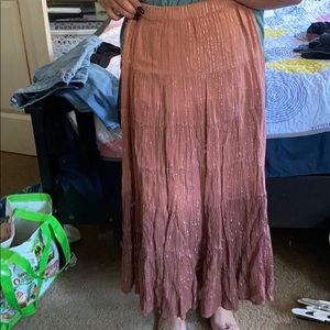 Dark pink ombré long skirt